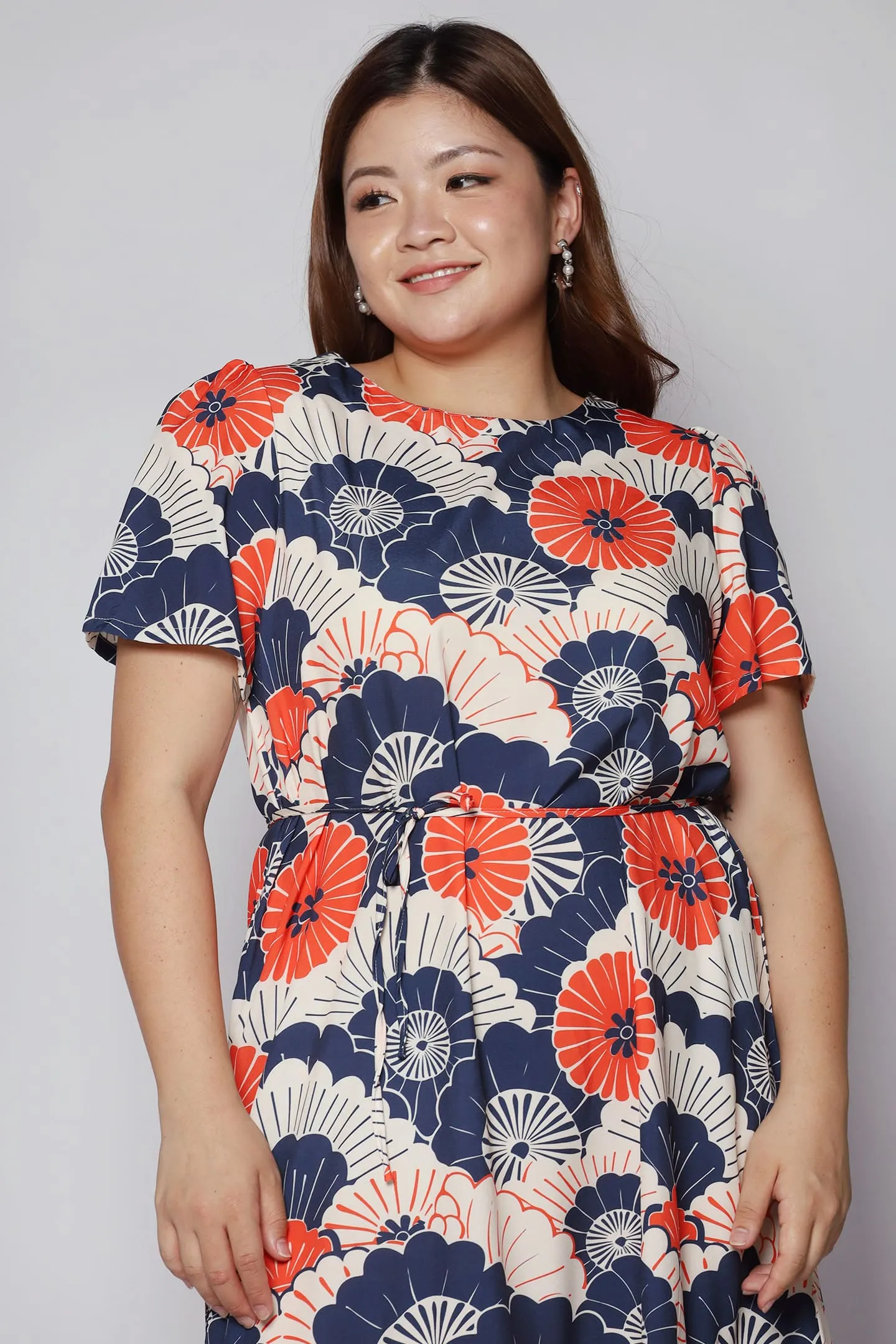 Xing Dress in Oriental Fan