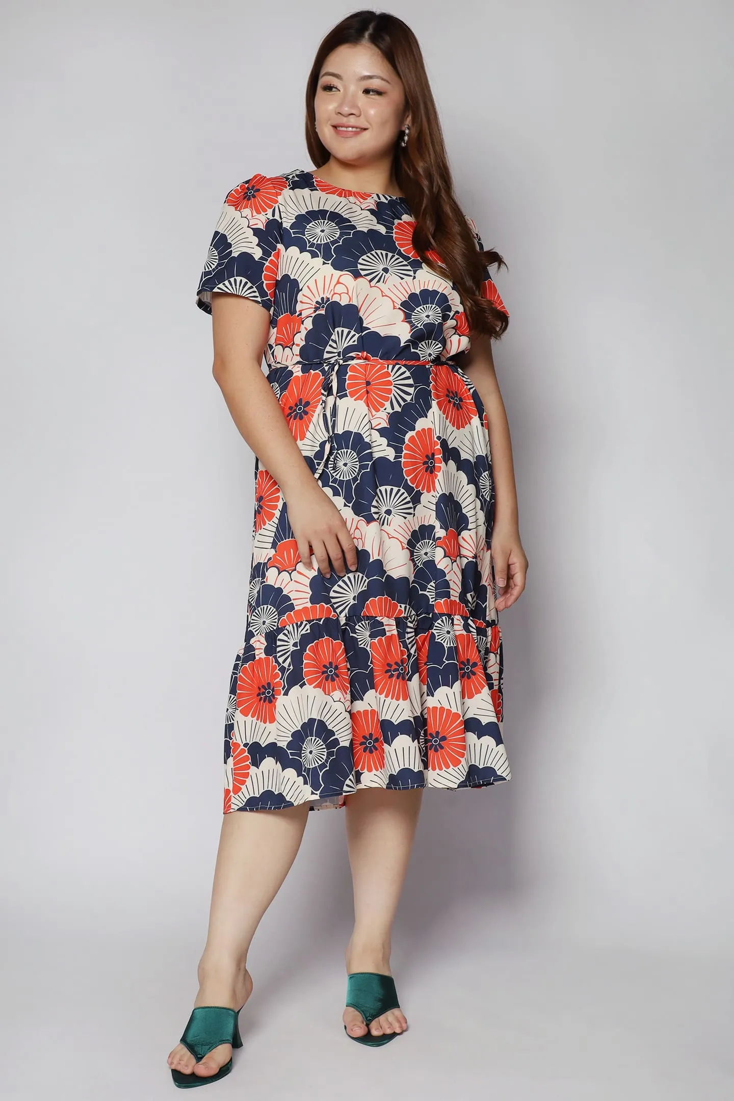 Xing Dress in Oriental Fan