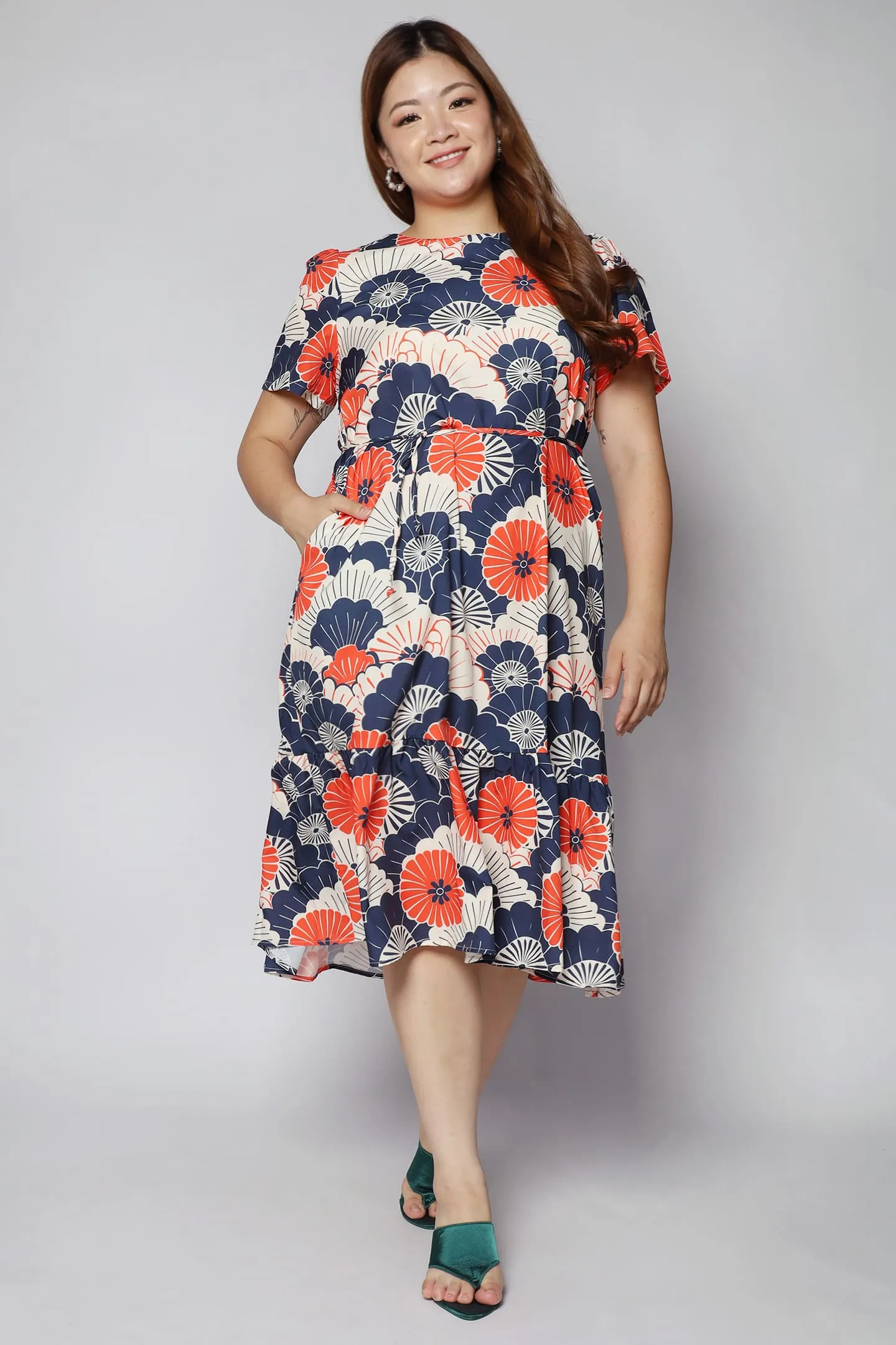 Xing Dress in Oriental Fan