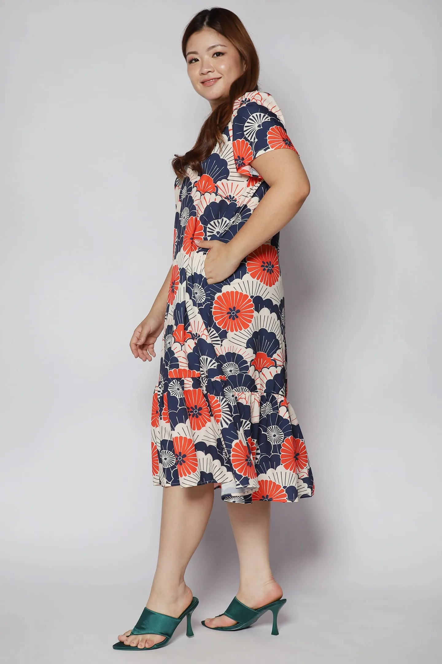 Xing Dress in Oriental Fan