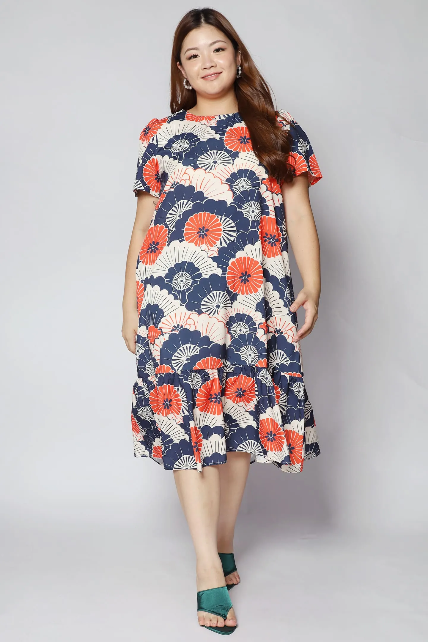 Xing Dress in Oriental Fan