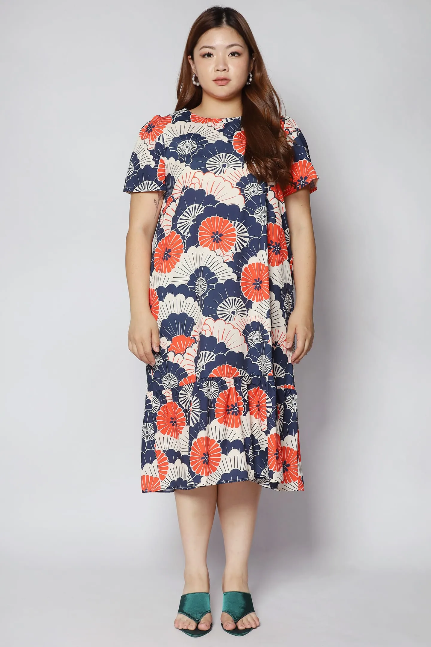 Xing Dress in Oriental Fan