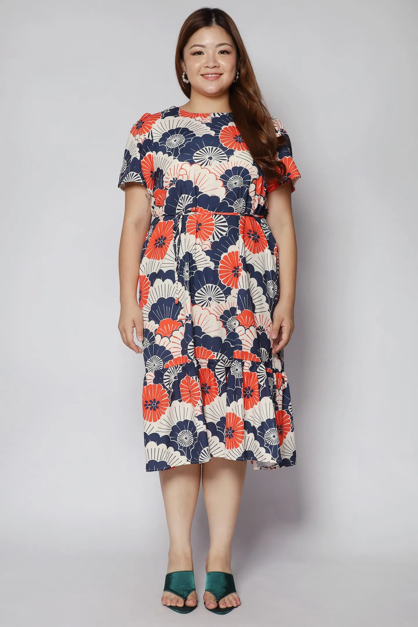 Xing Dress in Oriental Fan