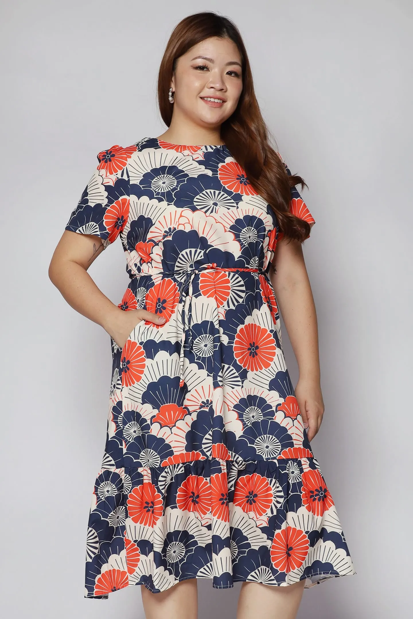 Xing Dress in Oriental Fan