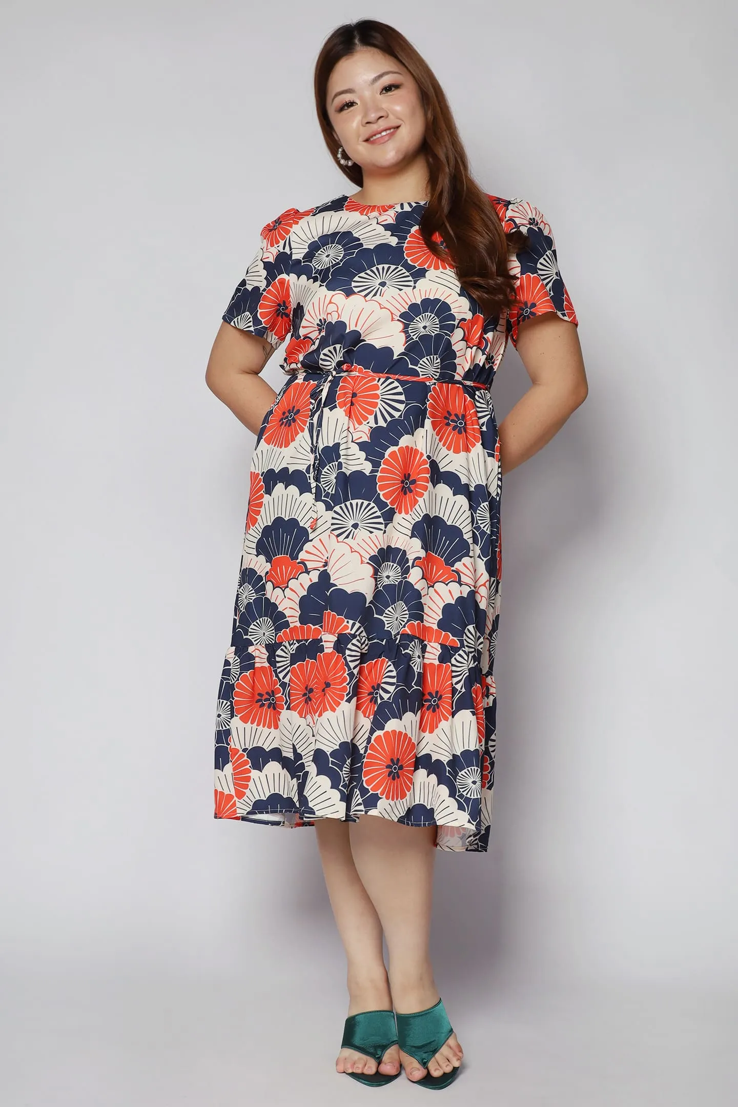 Xing Dress in Oriental Fan