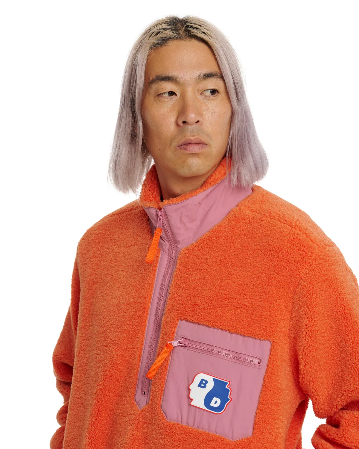Yin Yang Half Zip Jacket - Orange