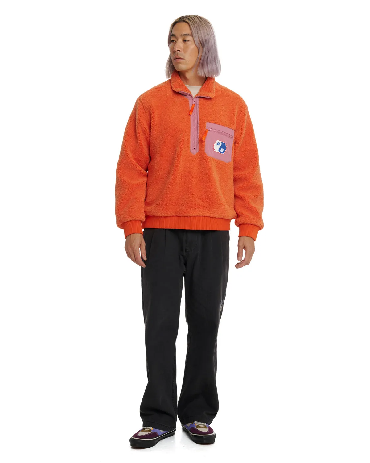 Yin Yang Half Zip Jacket - Orange