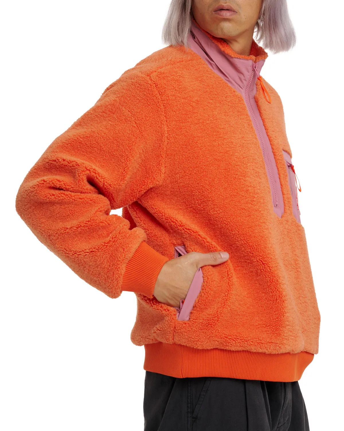 Yin Yang Half Zip Jacket - Orange