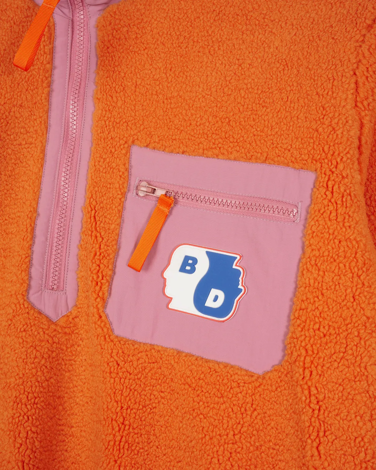 Yin Yang Half Zip Jacket - Orange